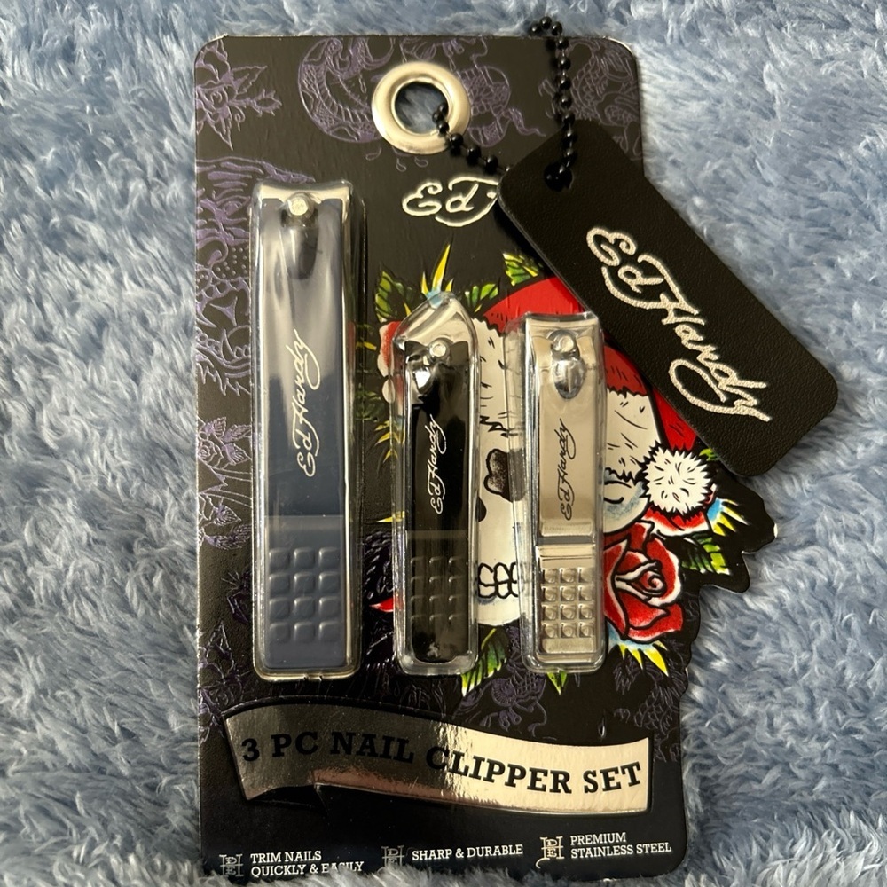 Ed Hardy 3 Piece Stainless Steel Nail Clipper Set